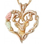 Buck and Heart Pendant - by Landstrom's